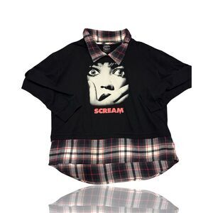 Miramax x Scream Men's/ women’s XL Plaid Flannel Long Sleeve Shirt Halloween